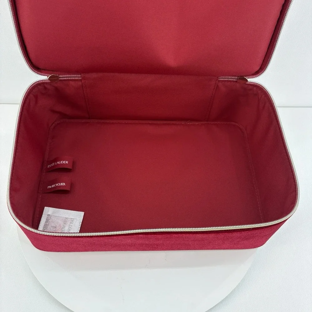 2024 Estee Lauder Red Velvet Limited Ed Holiday Beauty Box CASE ONLY‎ Bow Handle